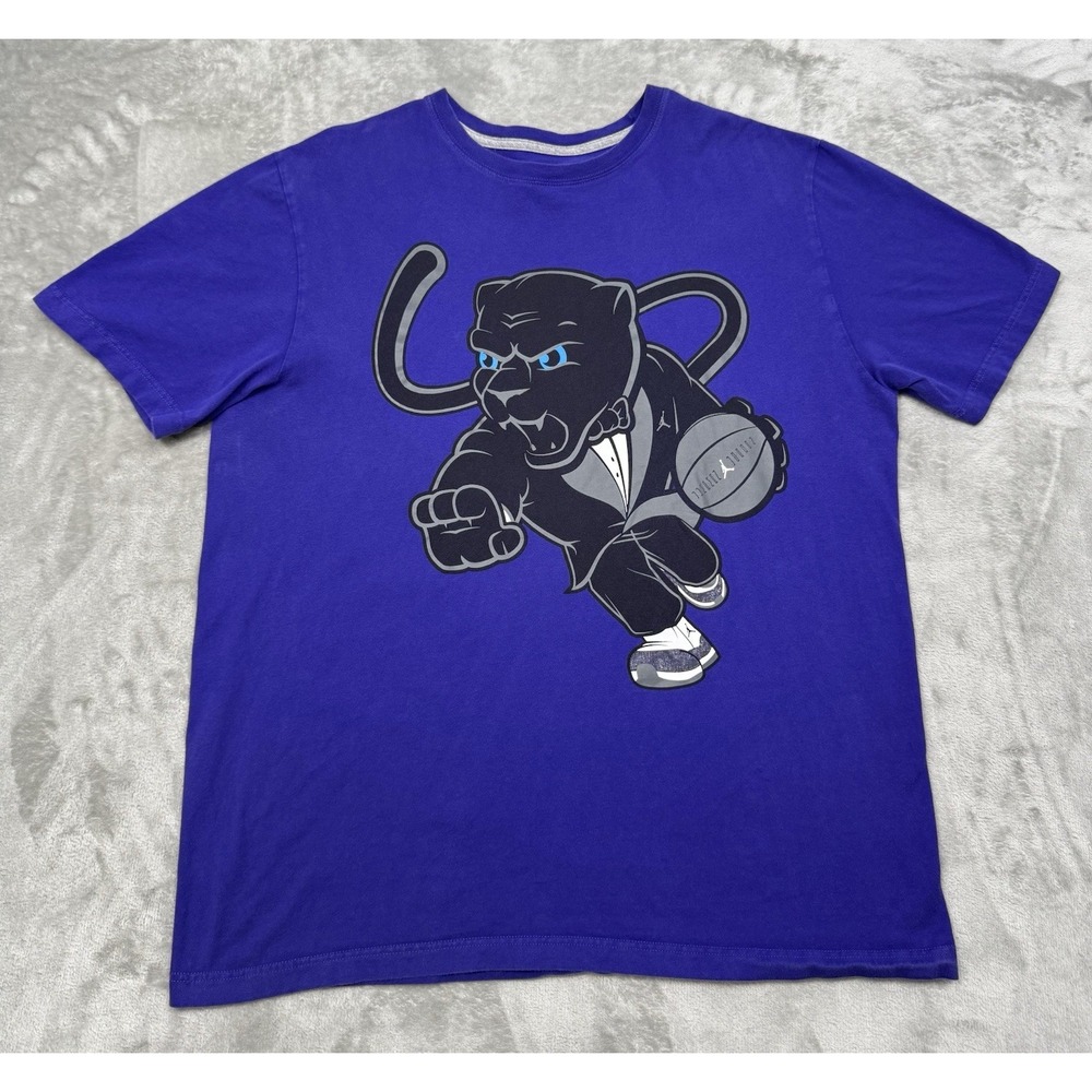 Jordan Black Panther T-Shirt Mens XL Purple Short Sleeve Basketball Tee Nike Air